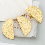 Dubai Fashion Large Clip Earrings Rings Set for Women 18K Gold Plated African Round Jewelry Set Copper Earrings Jewellery Gift