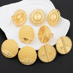 Dubai Earrings Ring for Women Jewelry Sets Classic Copper 18K Gold Plated Jewellery Romantic Wedding Party Accessories Gift