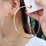 Gold Plated Lady Fashion Earrings Brass Drop Women Earring Golden Big Lady Banquet Fashion For Girls Hoops Golden Hoop Earrings