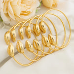 Gold Color Charm Bracelet Set Dubai Cuff Bangles for Ladies Luxury Wedding Party Women Jewelry Gifts