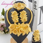 Yueming Dubai Classic Big Flower Pendant Jewelry Set