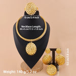 Jewelry Sets For Women Pendant Necklace Gold Plated Silver Simple Fashion Design Big Earring Bracelet Ring Sets Exquisite Gifts