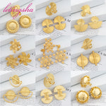 French Fashion New Collecation Jewelry African Gold Color Earrings Rings Sets Dubai Classic Women's Necklace Earrings Set Party