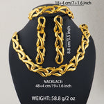 3PCS necklace big set luxury dubai women earrings necklace bracelet jewelry set valentine day choker necklace Jewelry Gift