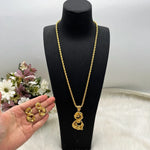 Copper Alloy Jewelry Set Gold Plated 8 Shape Earrings Pendant Chain Luxury Women Girl New Jewelry Gift For Party Wedding