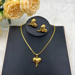 2025 Women New Melting Heart Shape Earrings Necklace America France Unique Design Apply to Party Couple Dating Jewelry Set