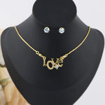 Delicate Brilliant Zirconia Earrings Necklace for Women France Italy Charm Bridal Wedding Jewelry Set Stage Wearing Accessories