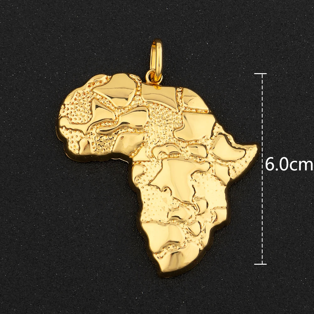 Gold Color Hip Hop Personality Pendant African Map Mermaid Dollar Euro Shape Pendant Party Jewelry Birthday Gifts