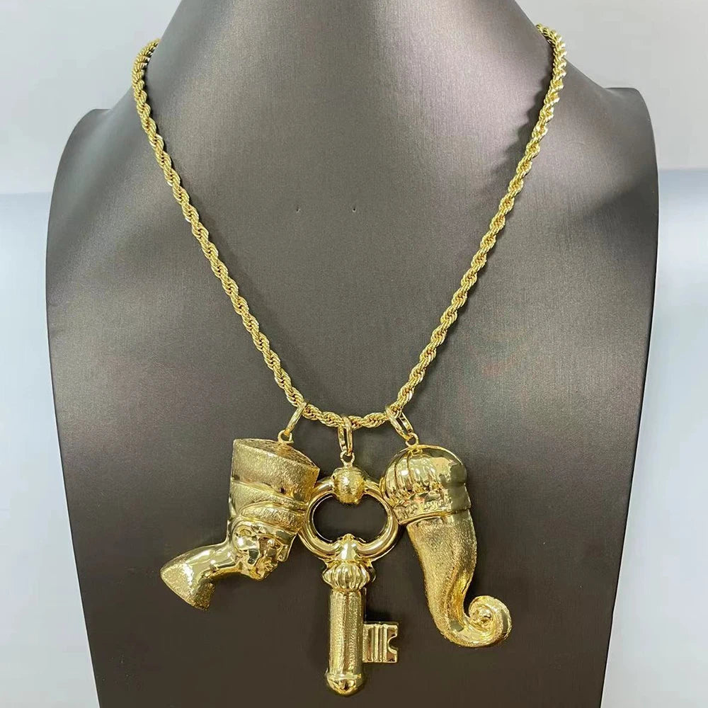 African Gold Color Jewelry Sets For Women Wedding Bridal Women Necklace African Costume Jewelry Set For Women Party Gift