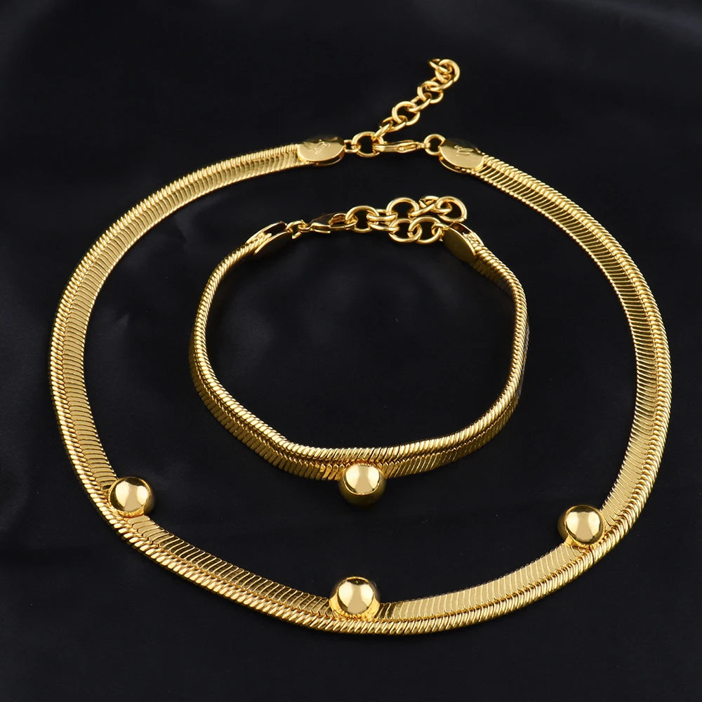 Vintage Anklets for Women Stainless Steel Beads Bracelet snake bone chain Summer Beach Jewelry Anniversary Valentines Day Gifts