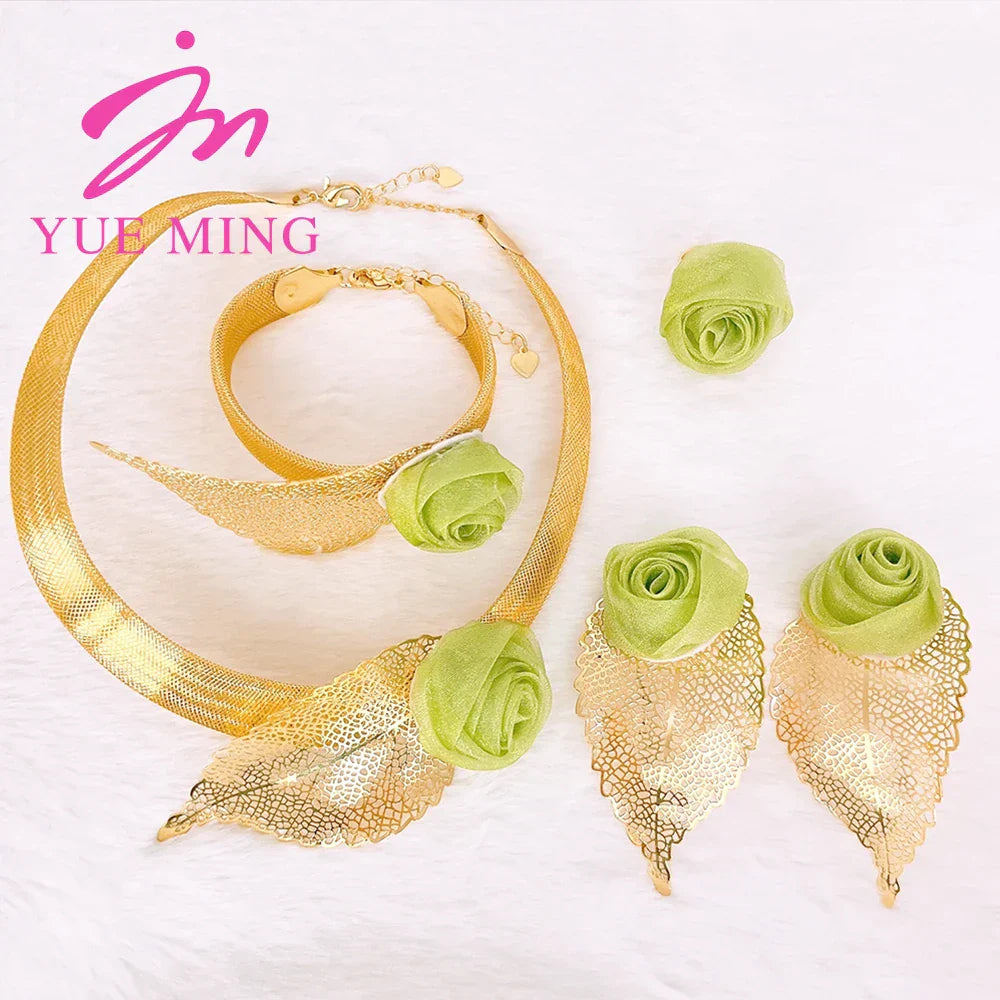 Yueming Fashion Flower Jewelry Set