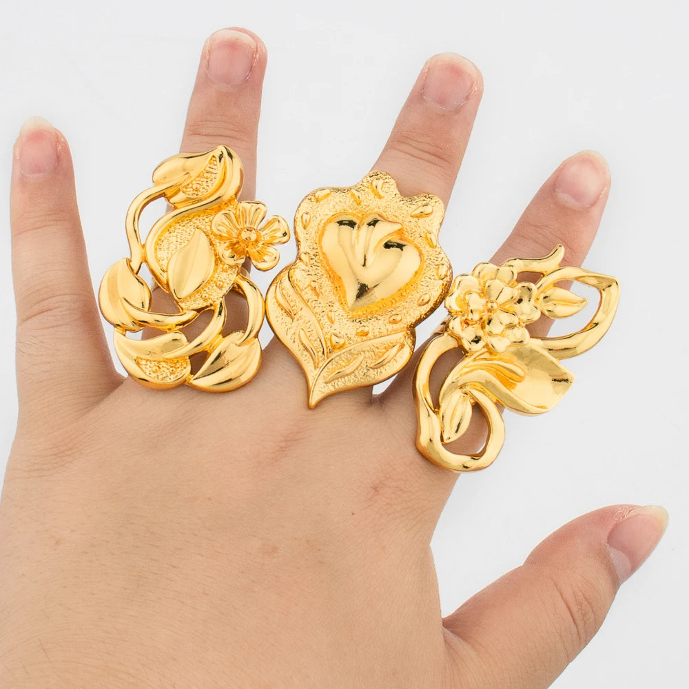 Dubai Ring Design for Women Luxury Stackable Lady Ring for Wedding Engagement Bridal Party Clothing Accessories Trendy Jewelry