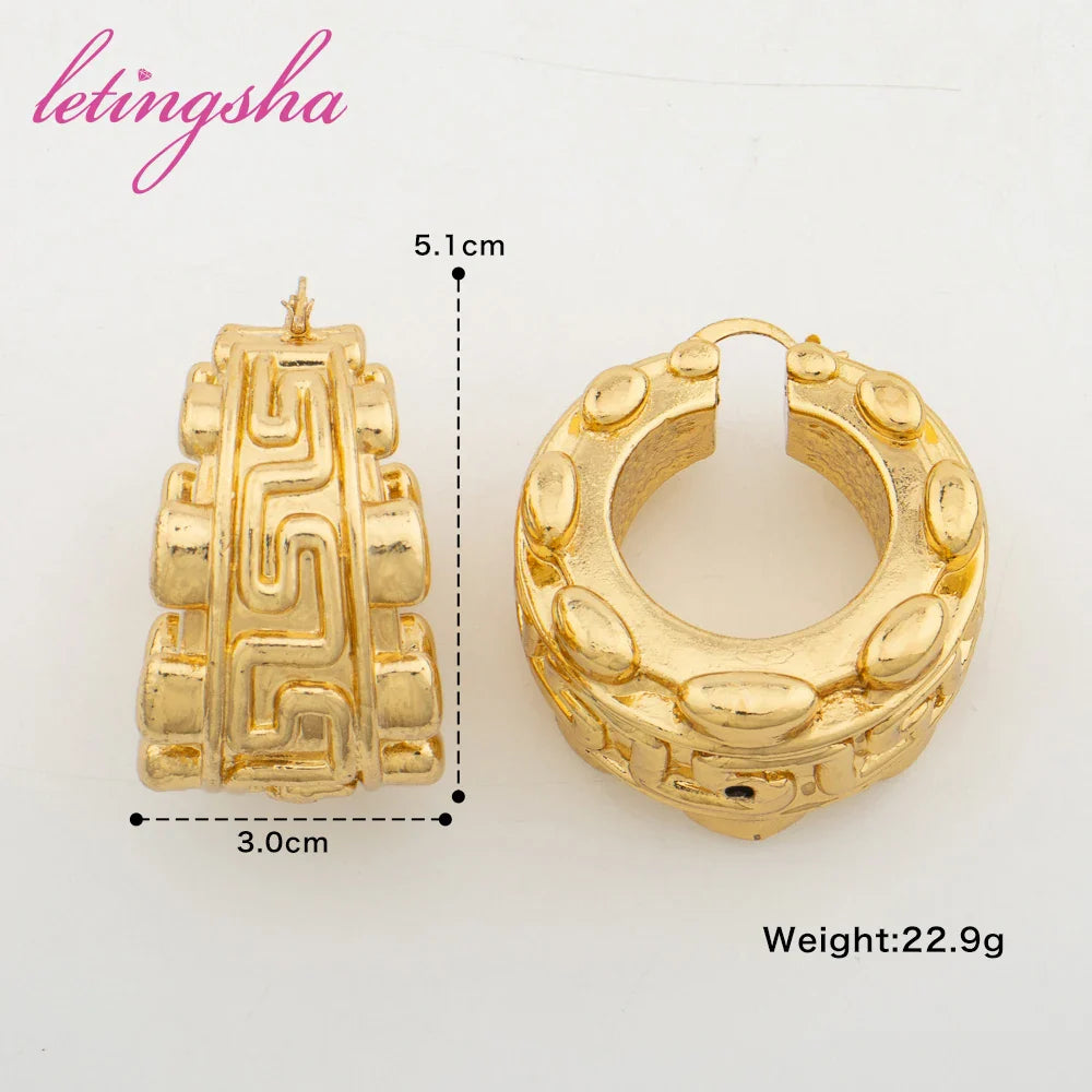 Yueming Vintage Chunky Earrings