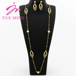 Gold Plated Long Chain for Women Trendy Statement Necklace Personality Collar Geometry Leaf Pendant Waist Chain Jewelry Accessor - YUEMING JEWELRY