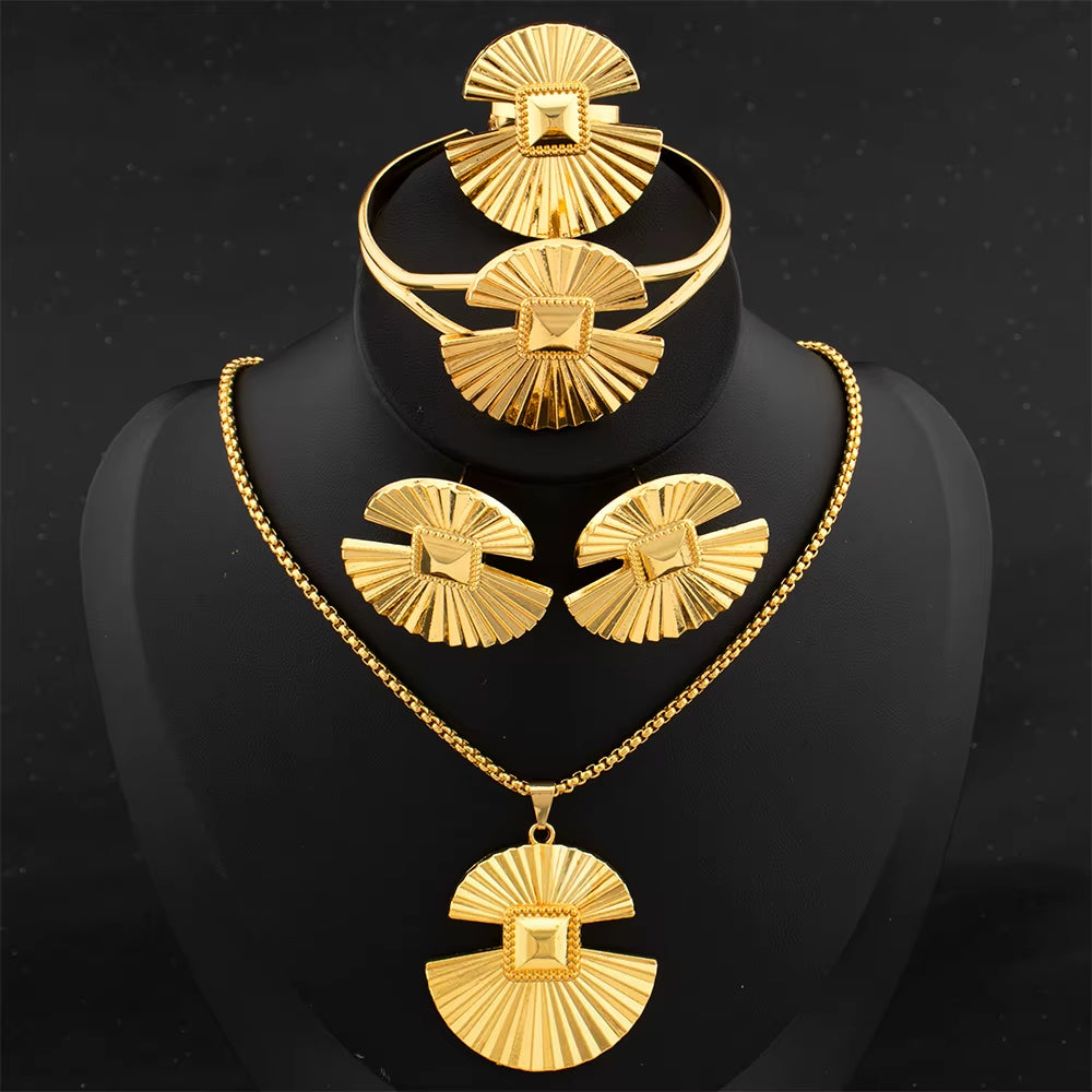 Yueming 18K Gold Jewelry Set