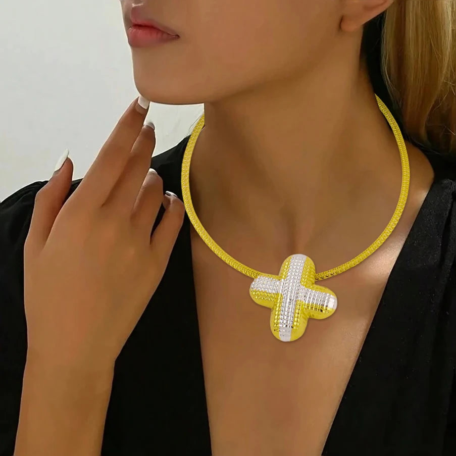 Dubai gold-plated women's large jewelry set Brazilian fashion trend earrings necklace Nigeria wedding gift accessories wholesale