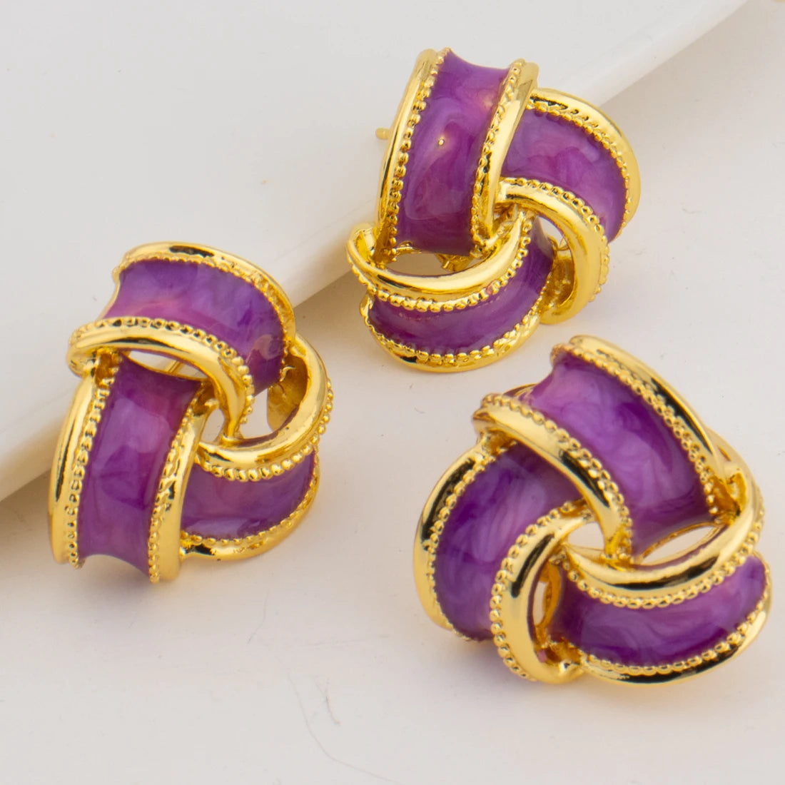 Mushroom Shape Women Earrings Ring Congo Africa Luxury Jewelry Set Advanced Gold Plated Ring Banquet Women's Day Wedding Party