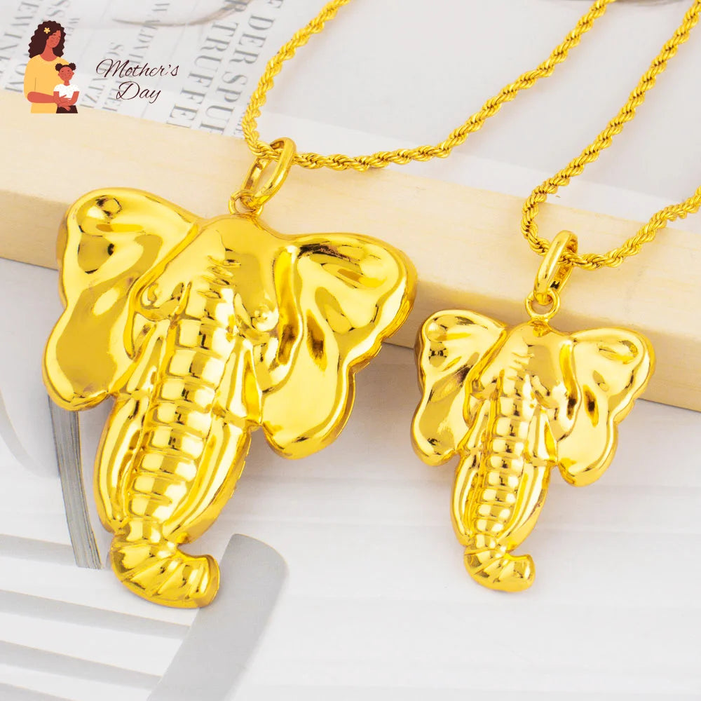 YM Vintage Pendant Series of Elephant Nigeria Women Men Punk Necklace Pendant DIY Jewelry Gift  for Mother's Day Party Dating