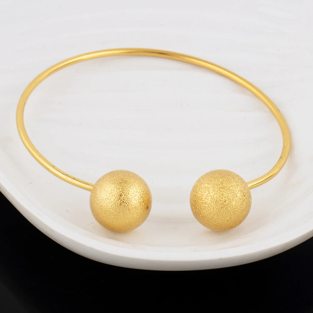 Trendy Round Circular Open Knot Cuff Bracelets Ring For Women Wedding Birthday Gift Gold Color Fine Jewelry Gifts