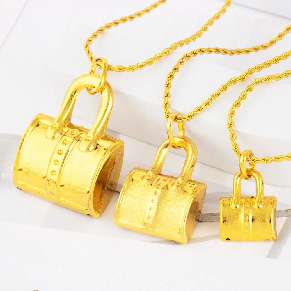 Gold Color The lock Pendant Fashion Gold Plated Jewelry Hip Hop Women Men Popular Necklace For Daily Wear Anniversary Wholesale