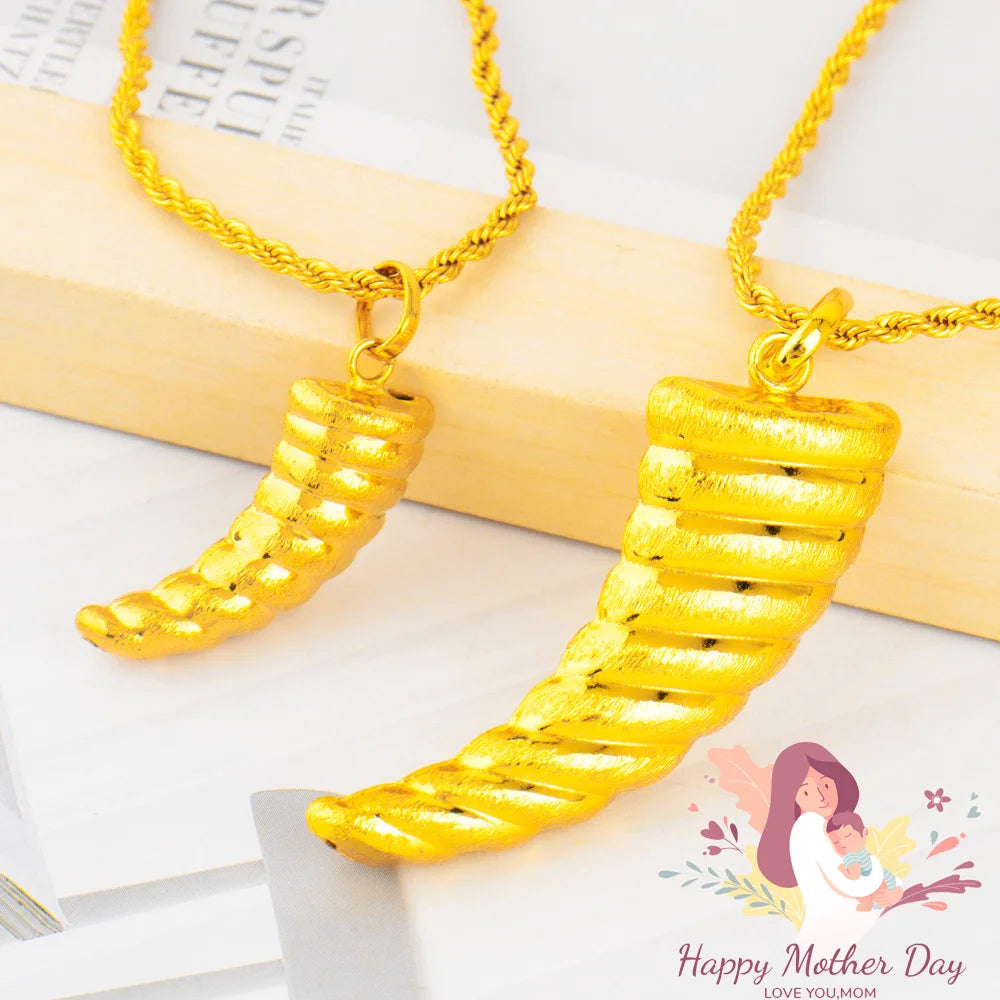 Dubai Gold Color Pendant Boutique Jewelry Set Charm Jewelry For Men Women And Children Daily Wear Mother's Day Jewelry Set Gift