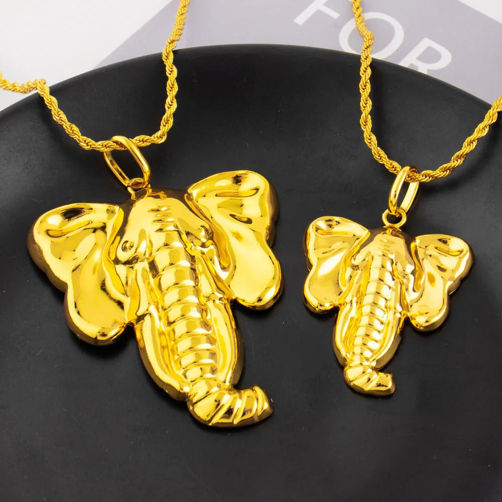 YM Vintage Pendant Series of Elephant Nigeria Women Men Punk Necklace Pendant DIY Jewelry Gift  for Mother's Day Party Dating