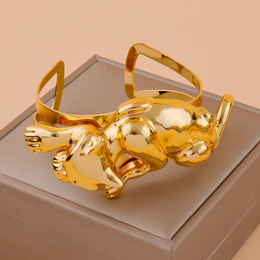 Dubai African Women Necklace Dubai Gold Plated Jewelry Set Leopard Print Pendant Earrings Banquet Party Fashion Jewelry