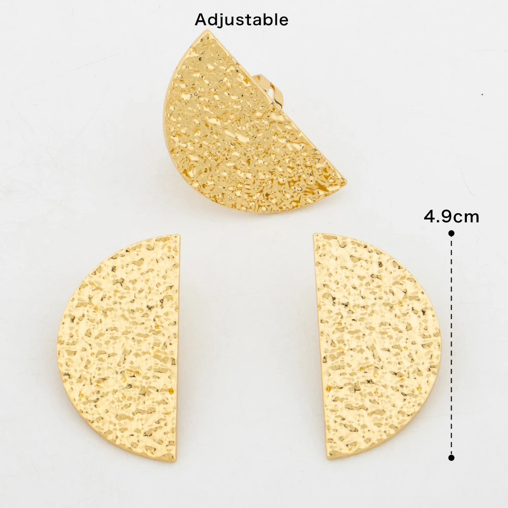 Big Gold Statement Water Earrings Ring Jewelry for Women Punk Vintage Gold Silver Color Geometric Metal Hanging Dangle Earring