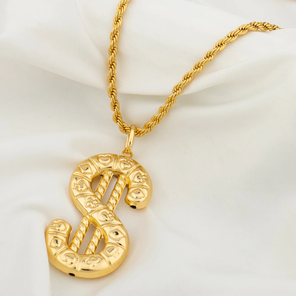 YM Jewelry Set for Women Copper Gold Plated Earrings Necklace Dollars Elephant Pendant Wedding Party Jewelry Gift Classic Trendy