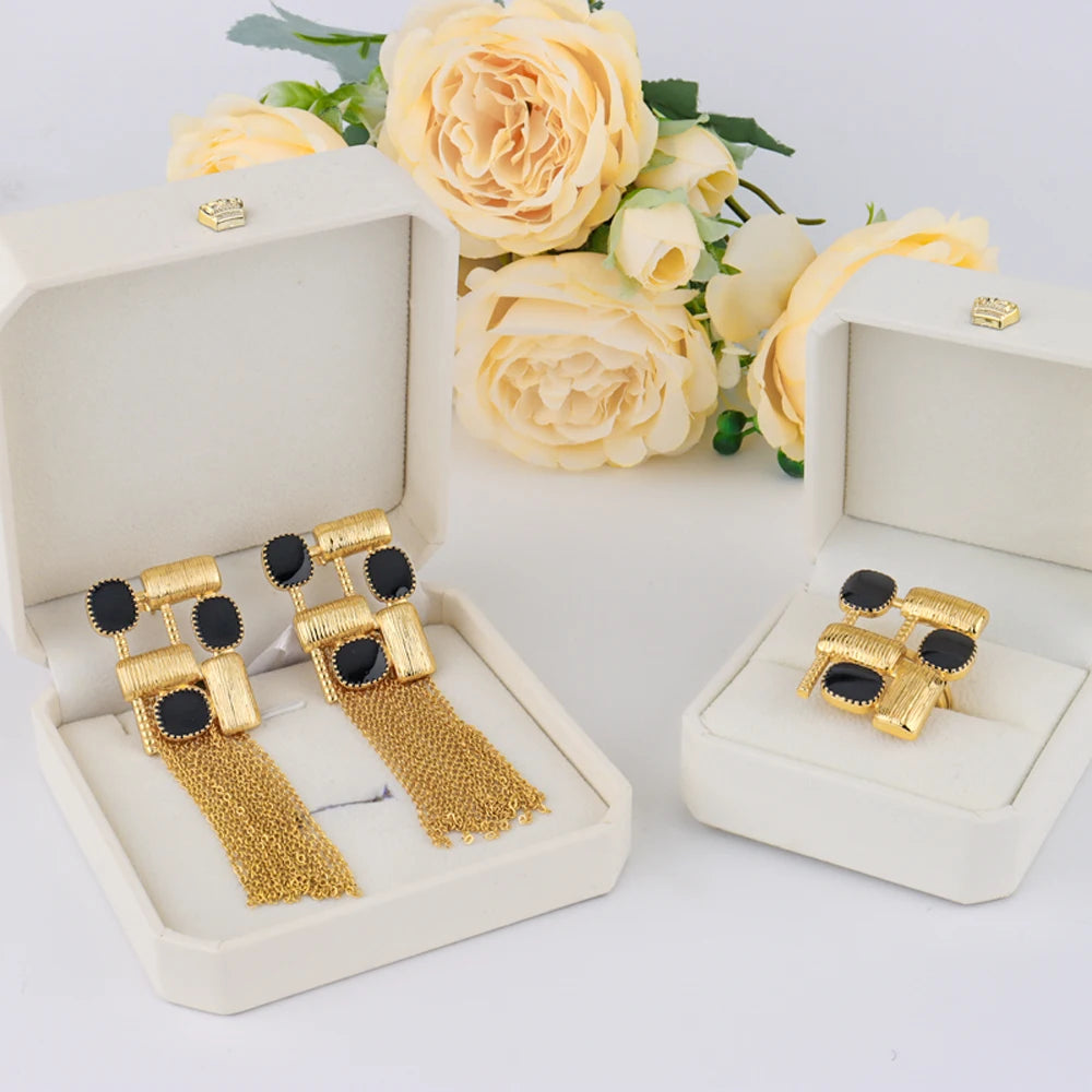 YM Earrings and Ring Set For Women Gold Color Vintage Gilding Earrings and Rings Irregular designed  Studs Jewelry Gifts