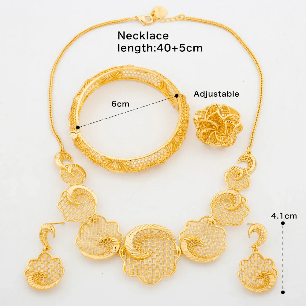 Yueming Flower Jewelry Distinctive Set