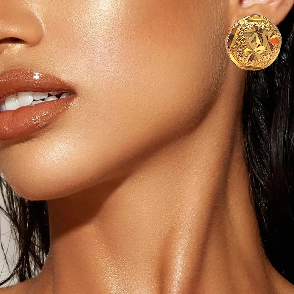 2025 New Vintage Gold Color Plated Water Drop Earrings for Girls Teardrop Earring  Waterproof Jewelry Gift Wholesale