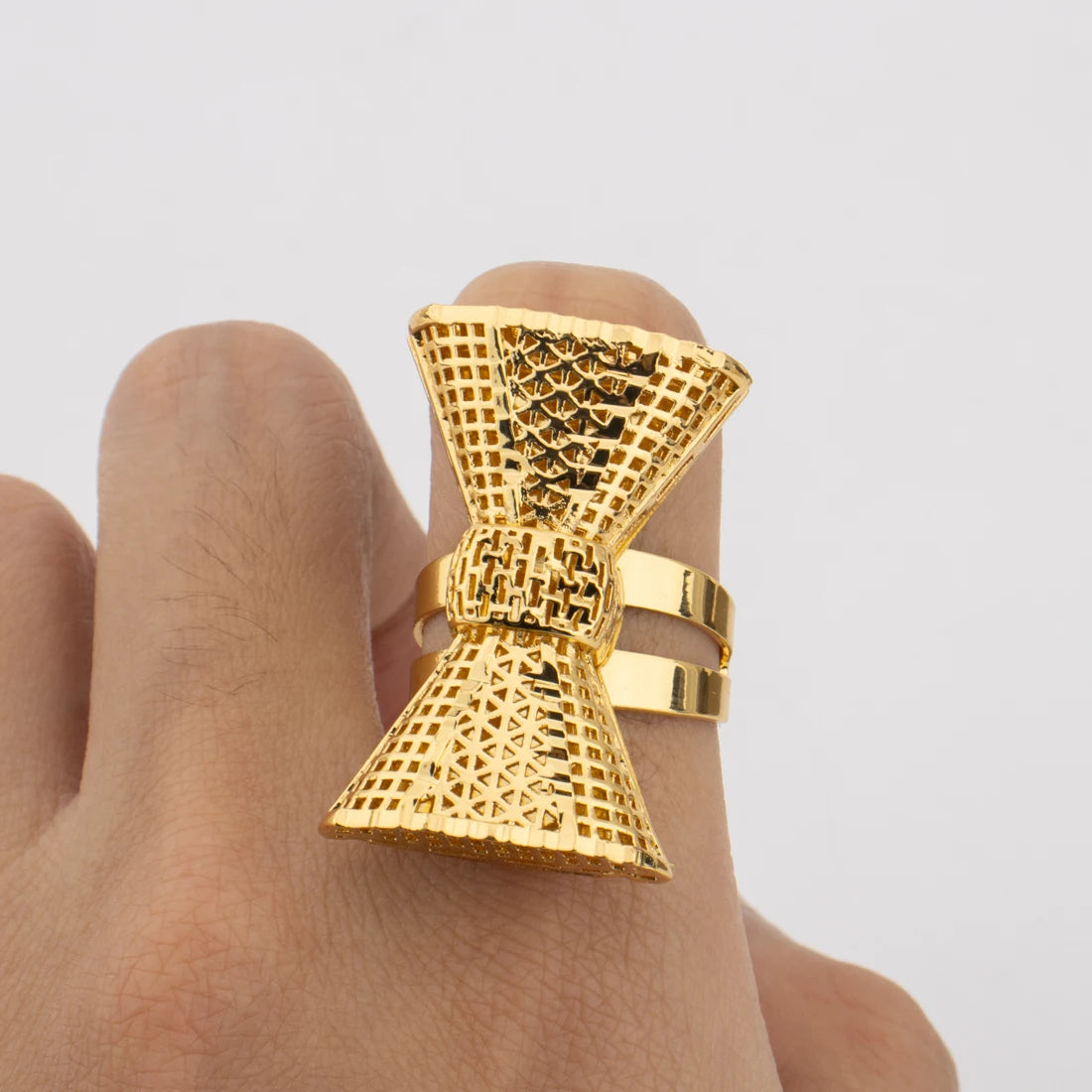 Butterfly Gold Plated Rings Romantic Fine Charming Butterfly Design Fashion Jewelry Nigeria Party Gift Daily Wear Waterproof