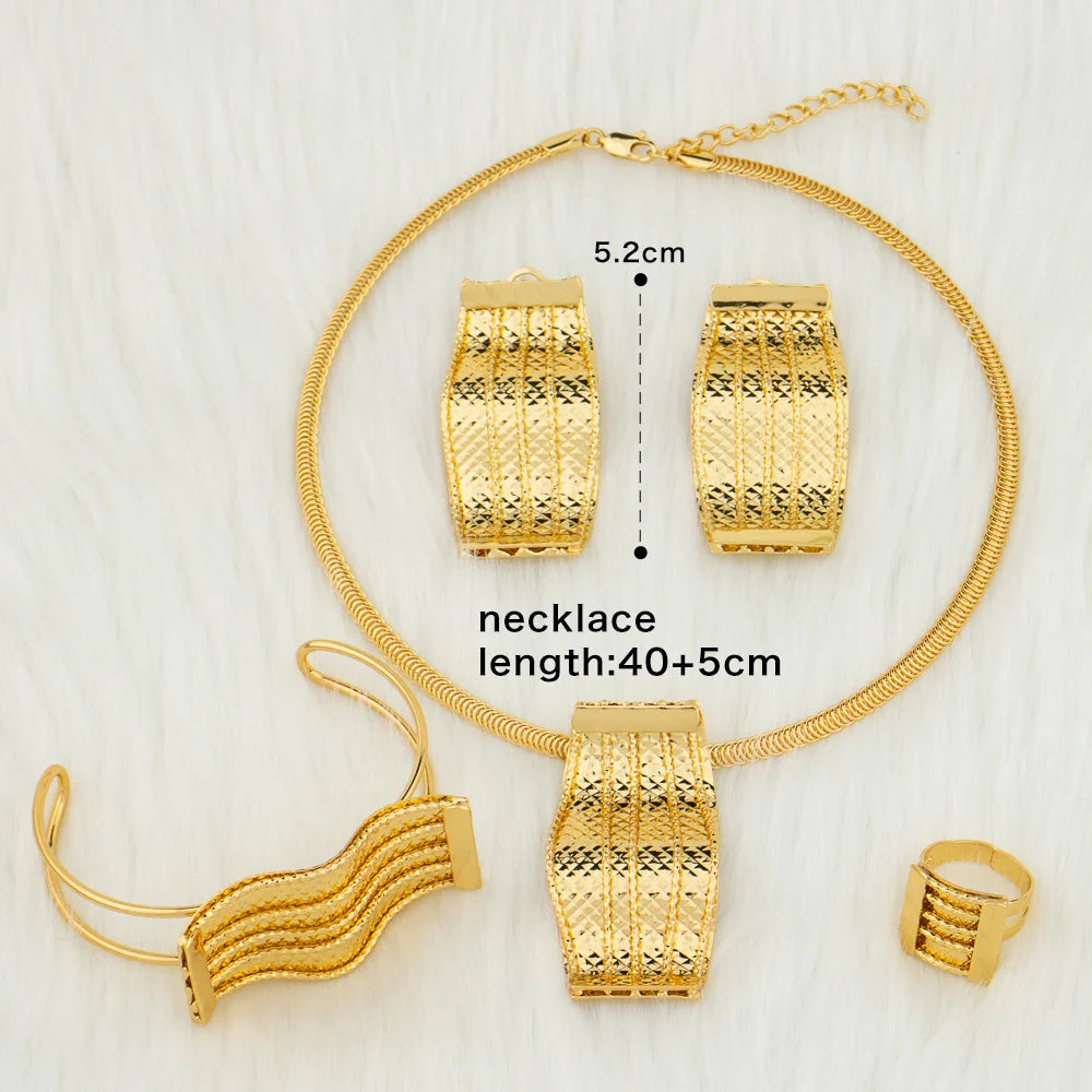 Yueming Fashion Wedding Jewelry Ornate Set