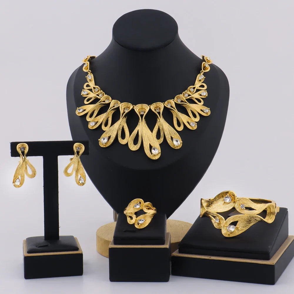 Yueming necklace bracelet earrings african luxury elegant unique for banquet party