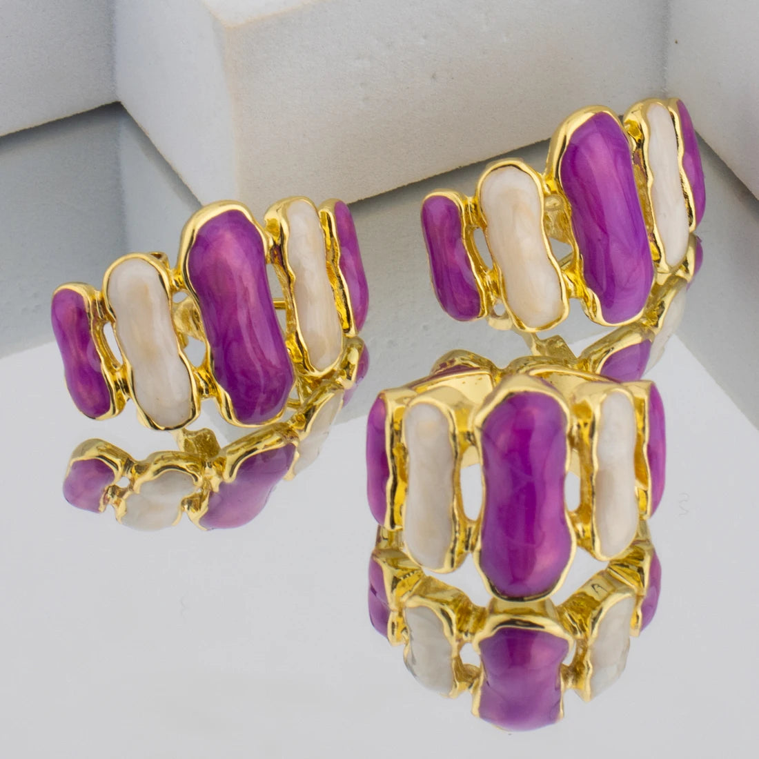 Dubai Metal Bracelet Ring Set For Dopamine Color Gold Color Bangle Adjustable Open Ring Female Fashion Jewelry Gift For Party