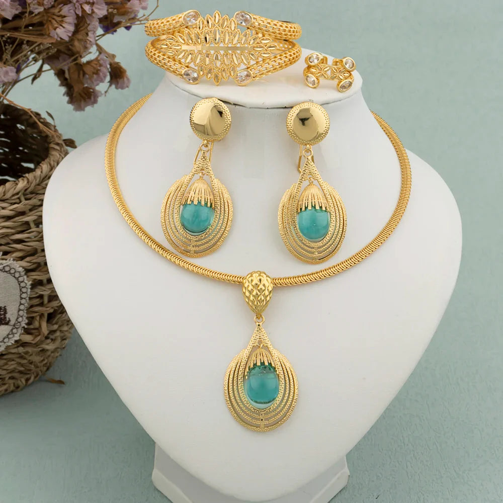 Yueming Engagement Jewelry Ornate Set